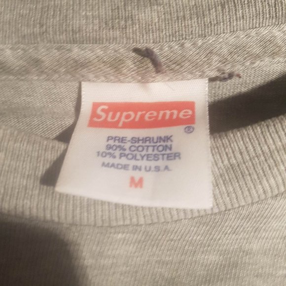 Supreme Bling Box Logo (Grey) SZ Medium - Picture 3 of 3